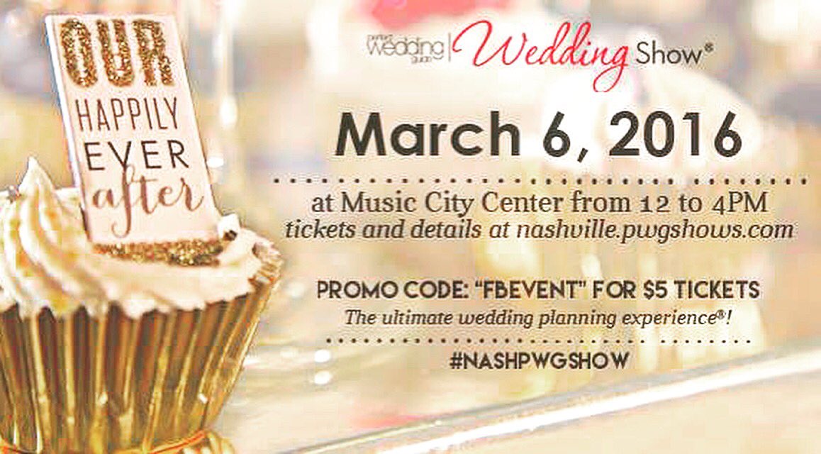 Come see us!! #nashpwgshow Wedding Show Sun, Mar 6 at the Music City Center! Gonna be a blast! #thelodgeweddings