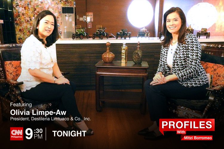 CNNPHCA's tweet photo. Catch Olivia Limpe-Aw, the first female president of the oldest distillery in the Philippines, tonight on Profiles. https://t.co/EojuKfiHpD