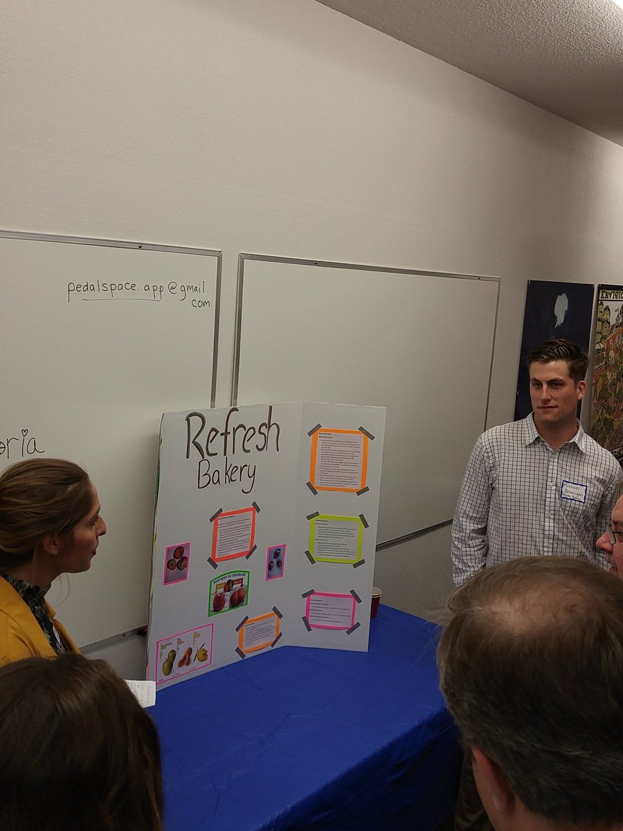 Great ideas from students here. Refresh Bakery talking on using "ugly foods" to sustain food economy.