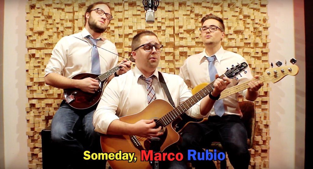 DopplerTixon's tweet photo. #GOPdebate bringing you down? Here's a song I wrote because I'm so sad about Trump.

https://t.co/SuCExVvtmz https://t.co/lWV2ClHG51