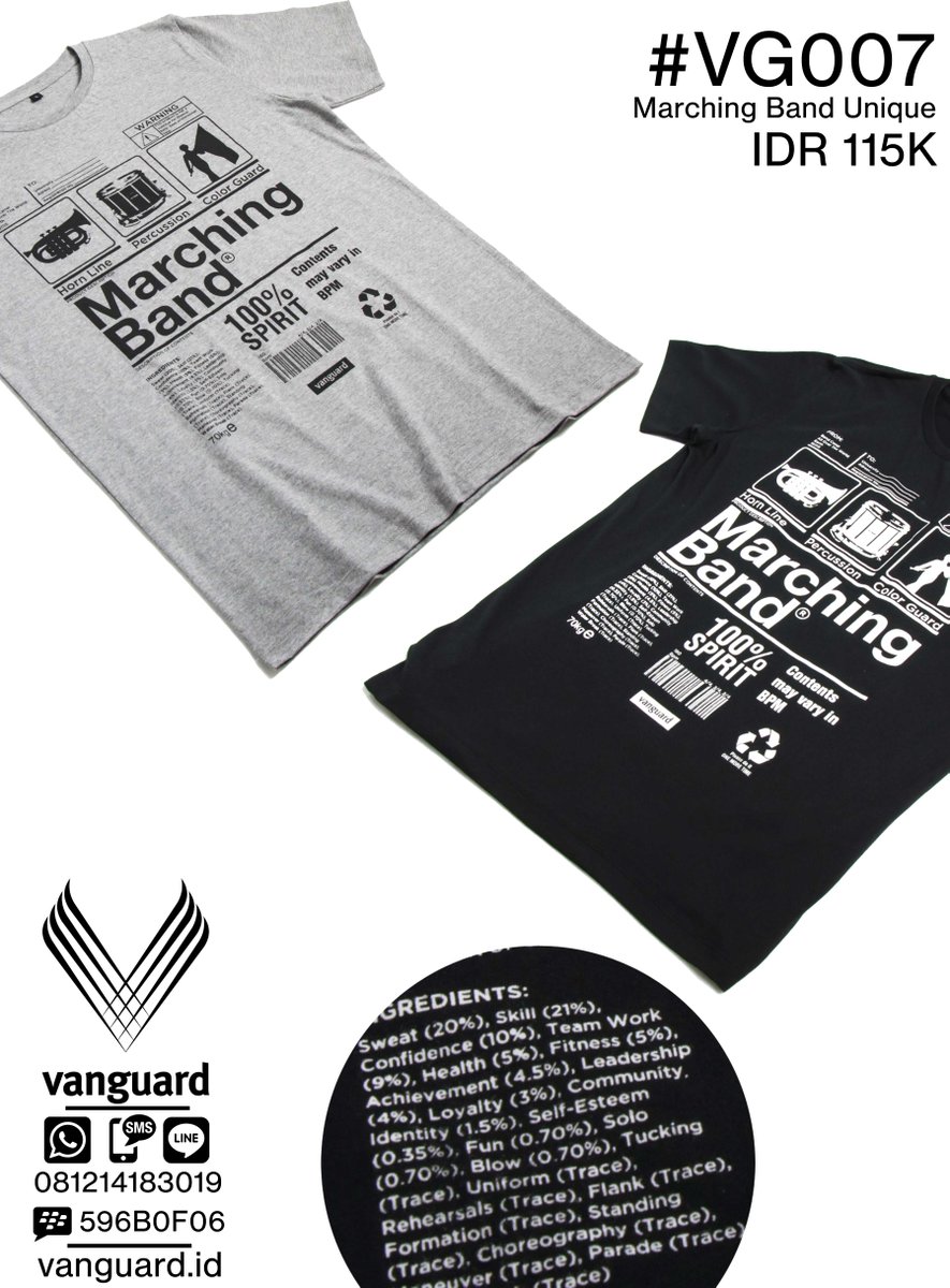 id_vanguard's tweet photo. Limited item #marchingband #drumcorps #tshirt . Grab it fast. Only IDR 115.000,- https://t.co/rD8X0WU01a https://t.co/W1Uq0e1pRb
