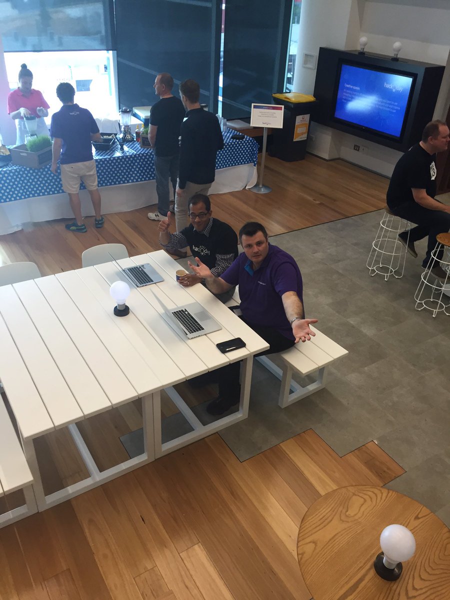 roy3_16's tweet image. The brain trust at work #TechOneHackDay #TechnologyOne