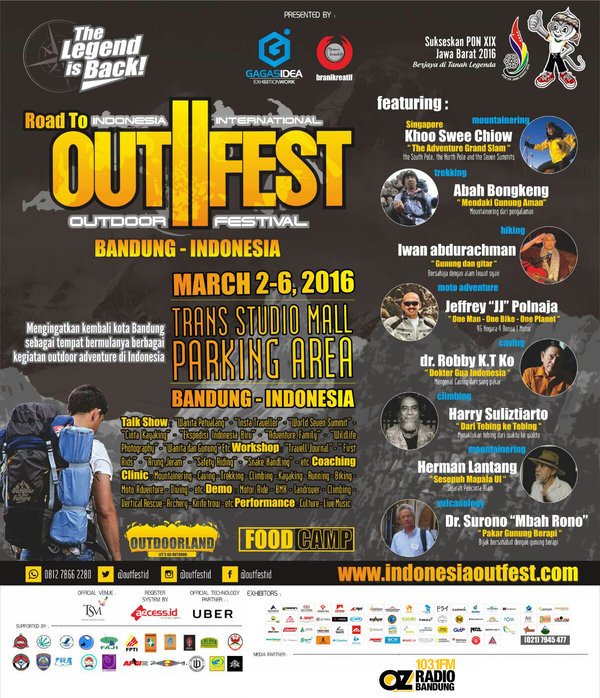 chdirectory_id's tweet photo. CHDirectory #Bandung / (2-6)'16 - INDONESIA INTERNATIONAL OUTDOOR FESTIVAL. @TSMbandung https://t.co/64kGSNg1mv