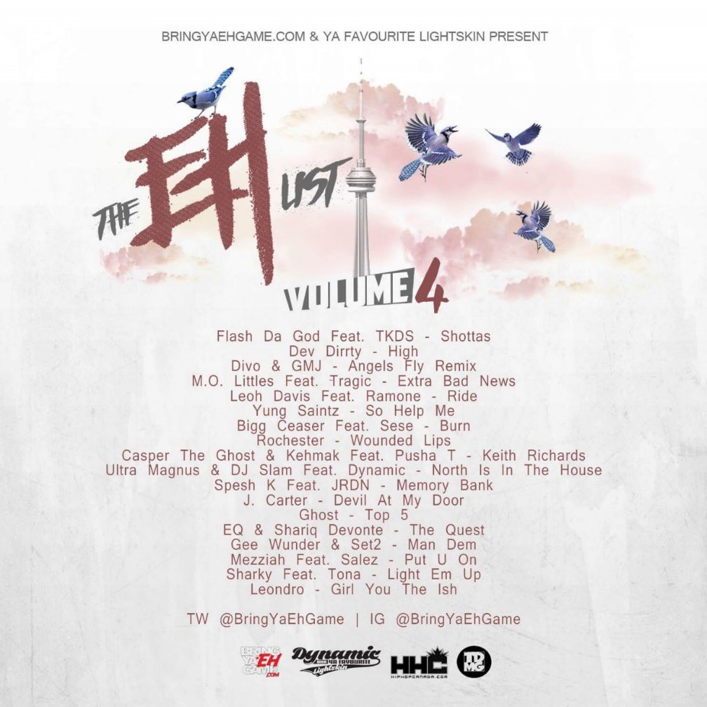 HipHopCanada's tweet photo. Bring Ya Eh Game drops #TheEhListVol4 w/ Sese, JRDN, Ramone, Dynamic, Set2 & more | https://t.co/FEvSRE46YG #HipHop https://t.co/sqLfTzh0fv