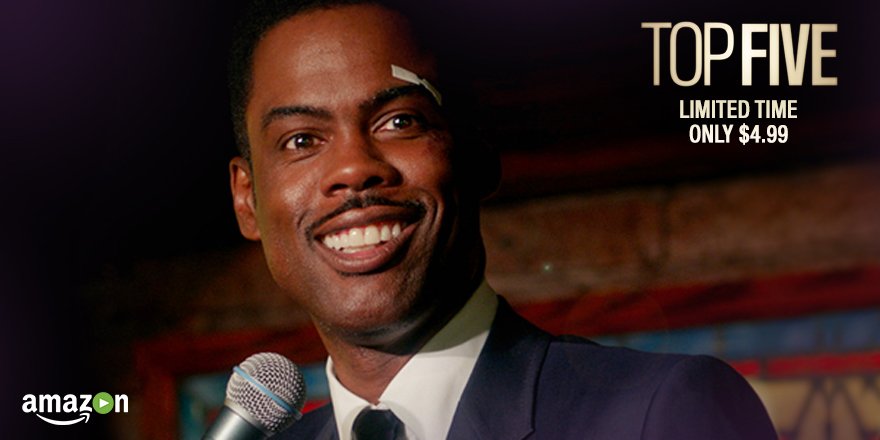 Can’t get enough of @ChrisRock after the Oscars? Watch <a href="/TopFiveMovie/">Top Five Movie</a> now for only $4.99 j.mp/GetTopFiveOnAm…