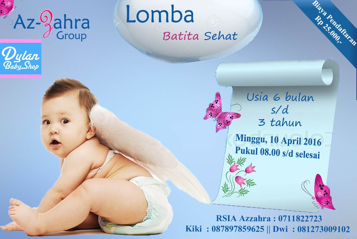 azzahrainfo's tweet photo. Daftarkan si kecil dalam acara Lomba Batita Sehat yg diselenggarakan oleh Azzahra Group &amp; menangkan hadiah menarik. https://t.co/3rYs4psmte