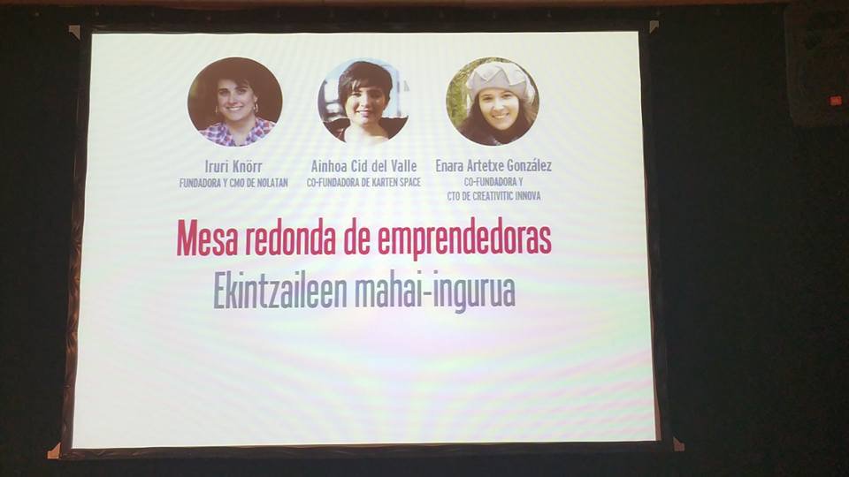 iruri's tweet photo. Qué gozada compartir mesa y conversación con @enaraartetxe y @AinhoaCDV en las jornadas #wiptech de @elcorreo_com https://t.co/lbS8ankkhO