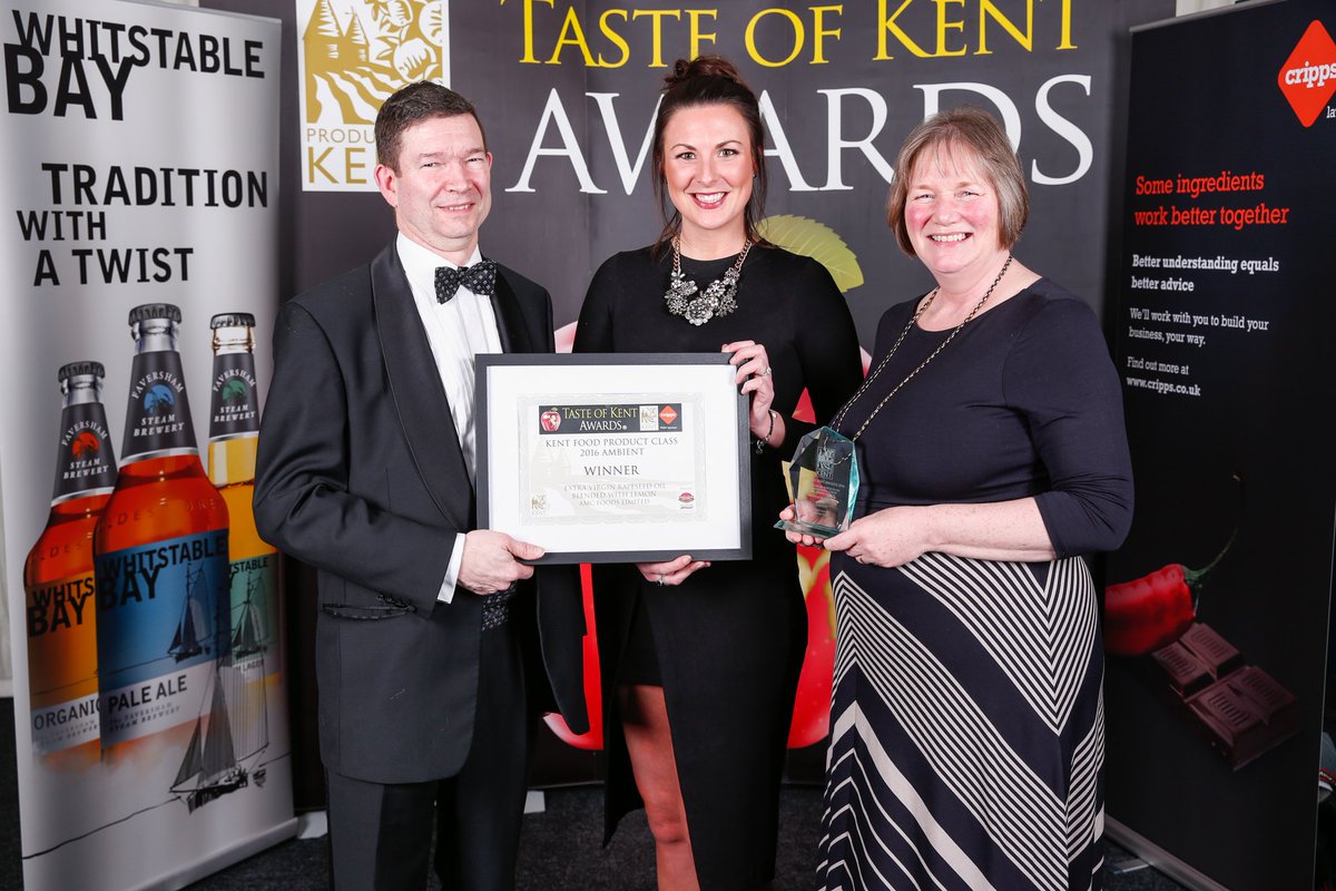 KentishOils's tweet photo. β@TasteKentAwards: Winner of the Ambient Class is AMC Food Limited! @Kentishoils #TOKA2016 @ShepherdNeame https://t.co/FFdDjszbKJβ #proud