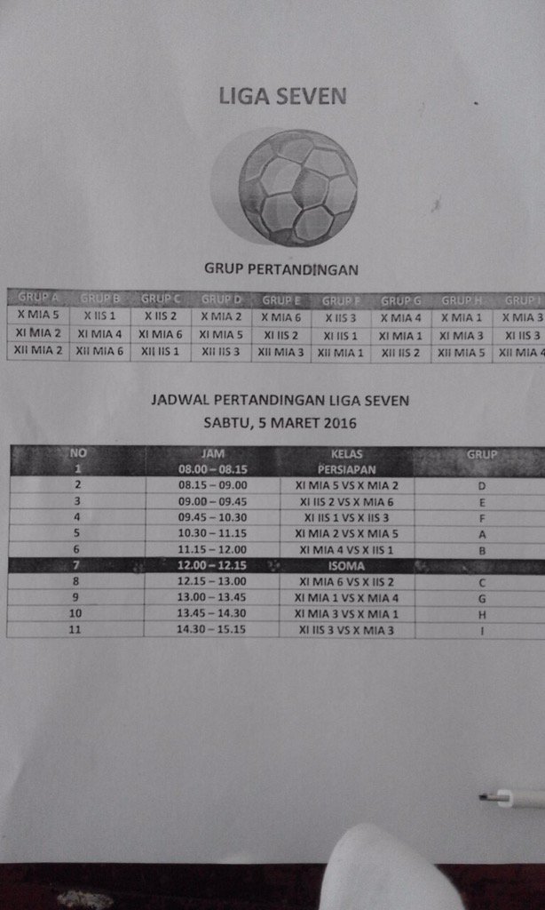 MALAM BOIS!! Itu jadwal LIGA SEVEN tanggal 5-03-16. Siapkan teammu untuk bertanding!! <a href="/FutsalSiete/">Futsal SMAN 7 Bogor</a> @7BootBois