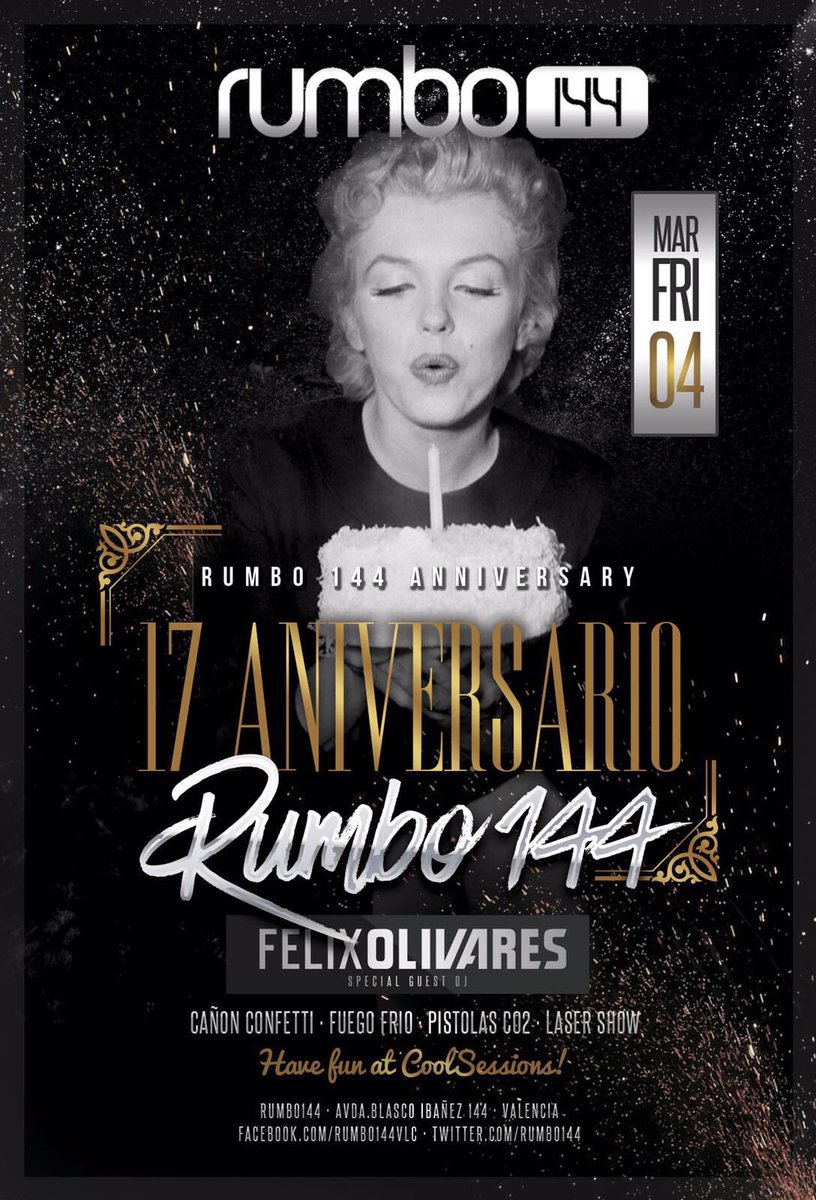 No te puedes perder el 17 aniversario de Rumbo 144 hoy viernes, promete ser ESPECTACULAR! 606774282