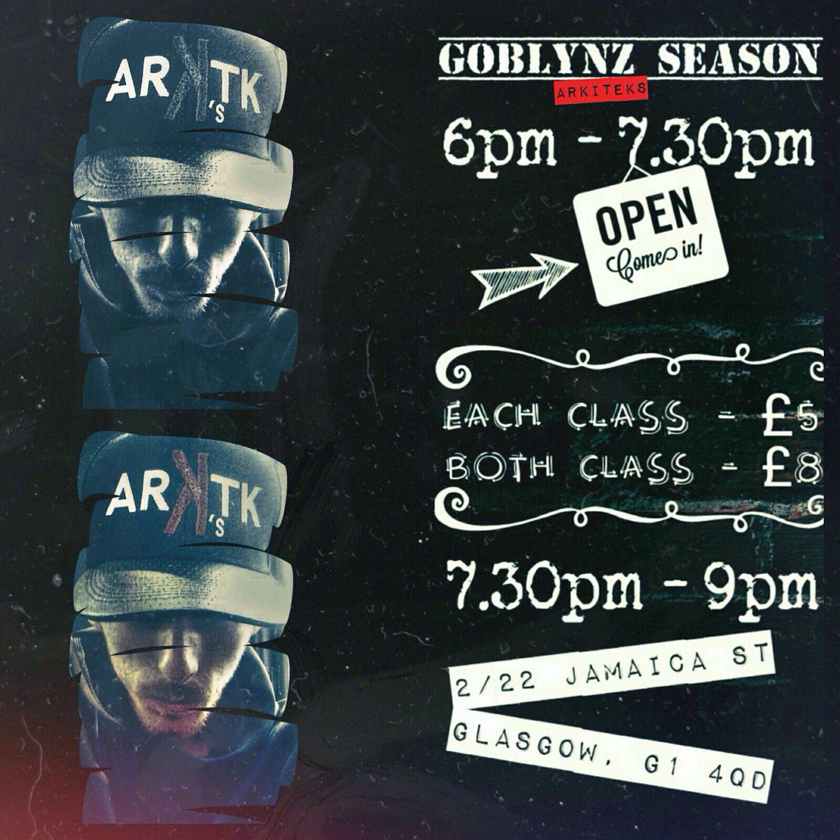 HouseOfArkiTeks's tweet photo. Our company director Lewis Tolmie will be teaching 2 classes tonight at GOBLYNZ season. Be ready to WORK tonight 😉💃🏼 https://t.co/BbJ9UOkX9U