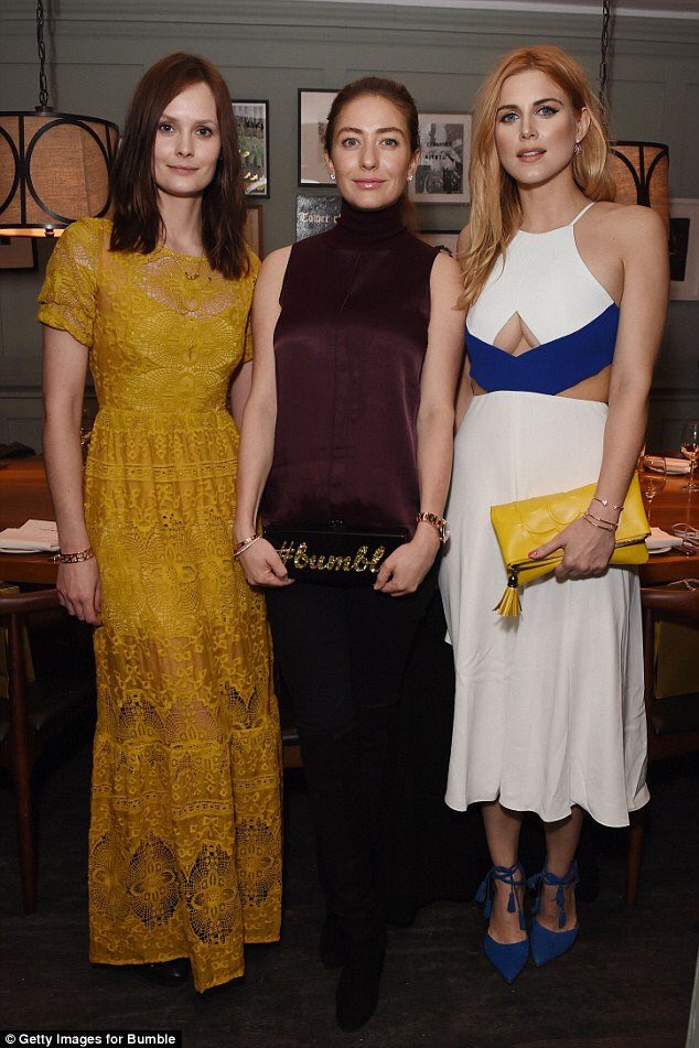 CharlDeCarle's tweet photo. #Aboutlastnight. At the beautiful @bumble_app dinner with the wonderful  #whitneywolfe &amp; @ashleyljames 😍 https://t.co/UkNTcW0QX9
