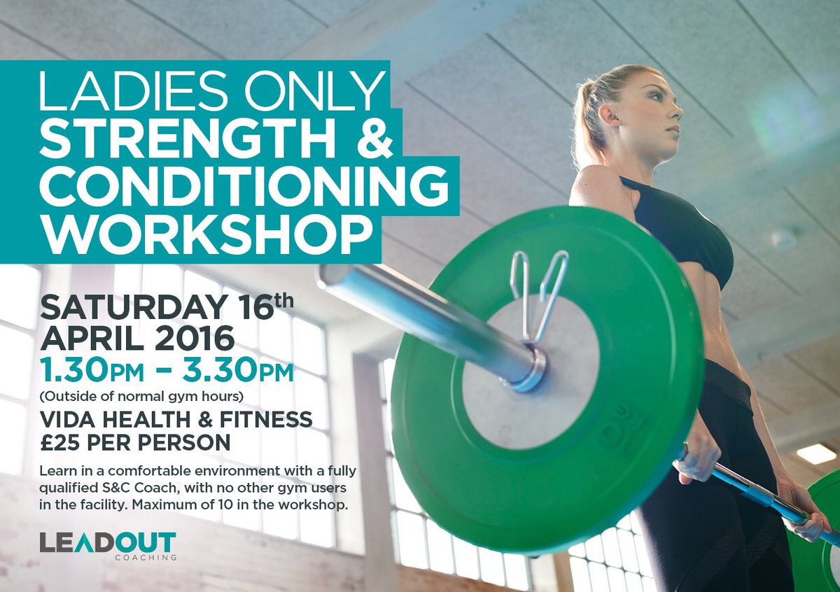 MyVida2's tweet photo. We're delighted to announce a ladies only S&amp;C workshop being held here at Vida, on 16.04.16 from 1:30pm to 3:30pm. https://t.co/yaY87eIZ5H