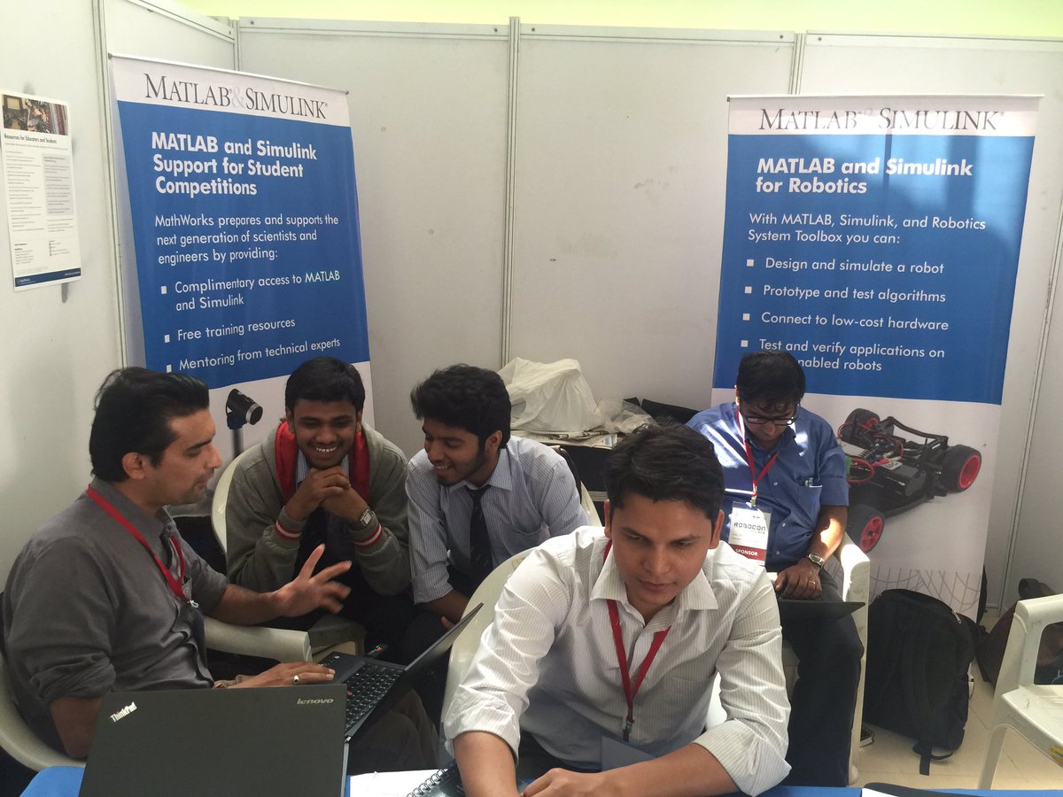 RupRules's tweet photo. #MathWorks booth #Flocked!! #Robocon2016 https://t.co/5I8QPJOAf7