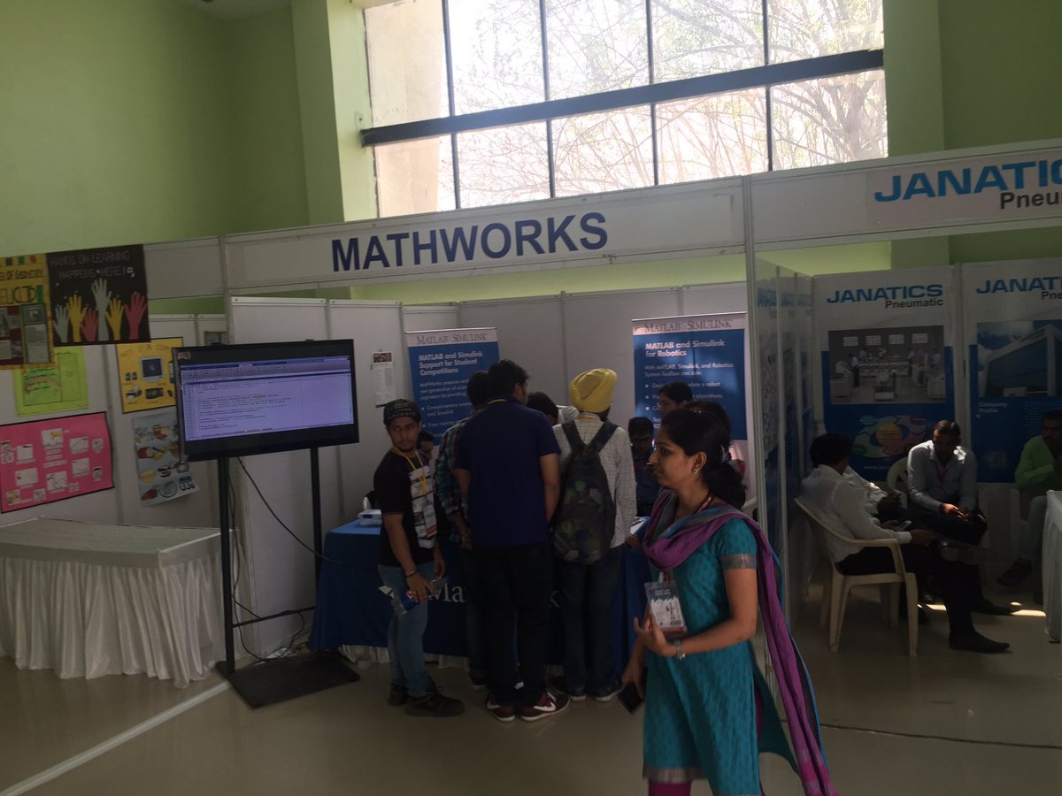RupRules's tweet photo. #MathWorks booth #Flocked!! #Robocon2016 https://t.co/5I8QPJOAf7