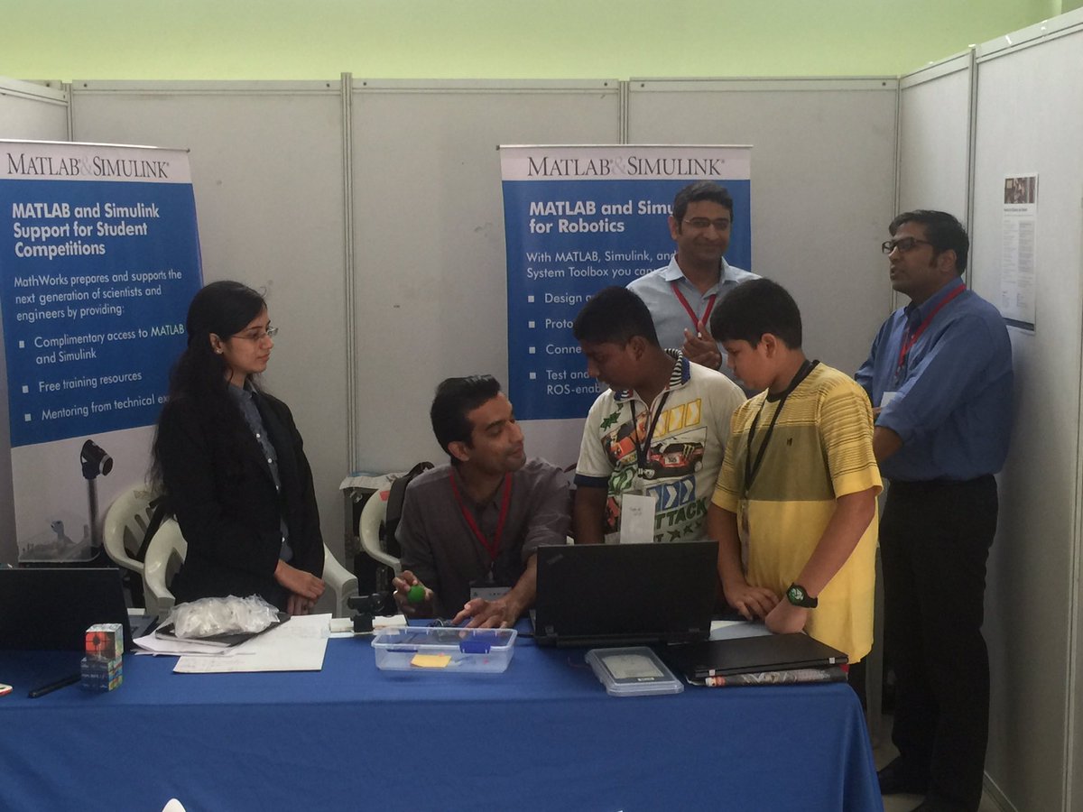RupRules's tweet photo. #MathWorks booth #Flocked!! #Robocon2016 https://t.co/5I8QPJOAf7