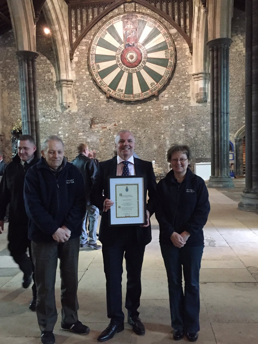 Basingstoke Street Pastors receive Hampshire High Sheriff Award for great and valuable services to the community.
