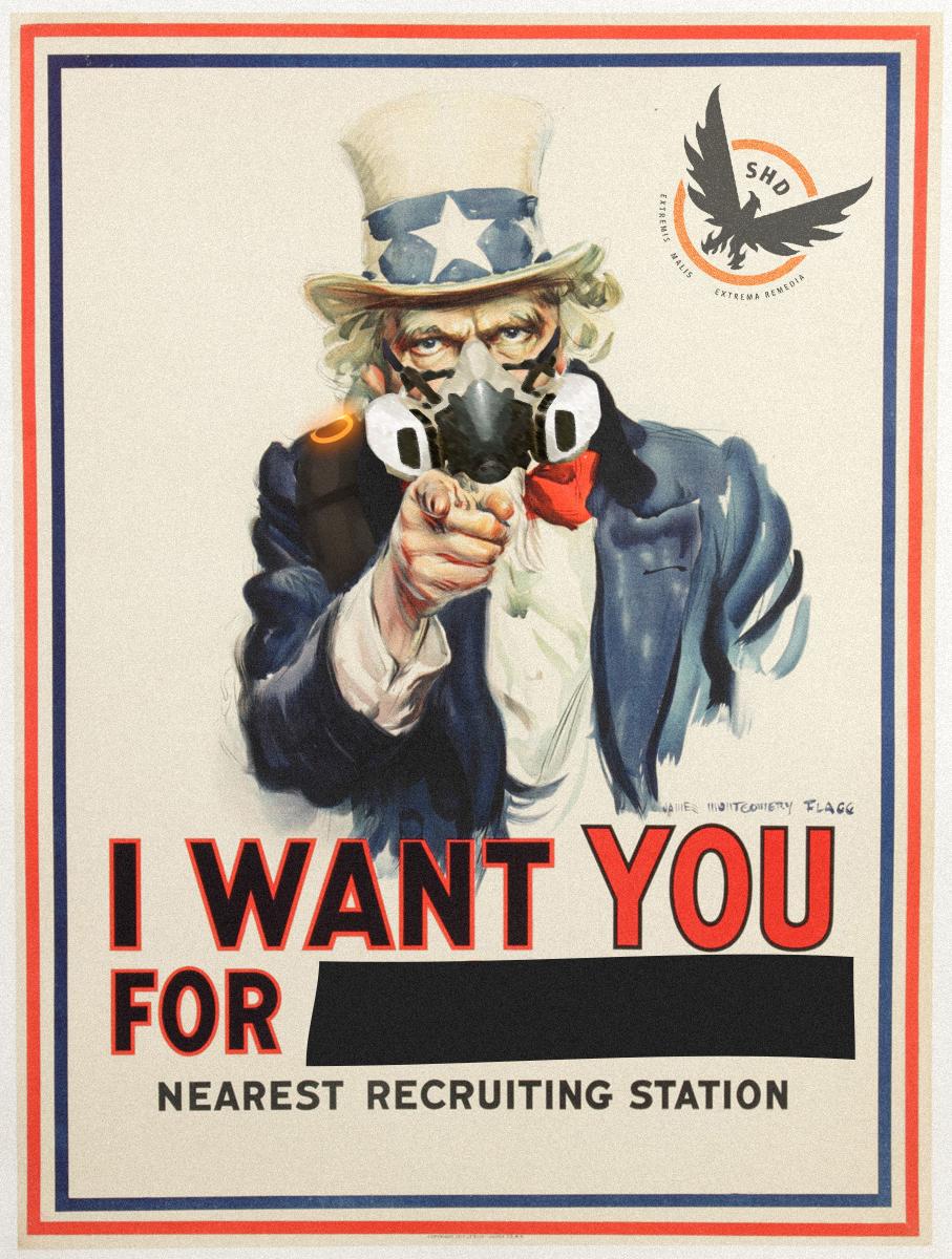 JayZeeGamer1's tweet photo. Uncle Sam wants you. #TheDivision #TheDivisionYearOne #videogames https://t.co/ybzdOYkQOm