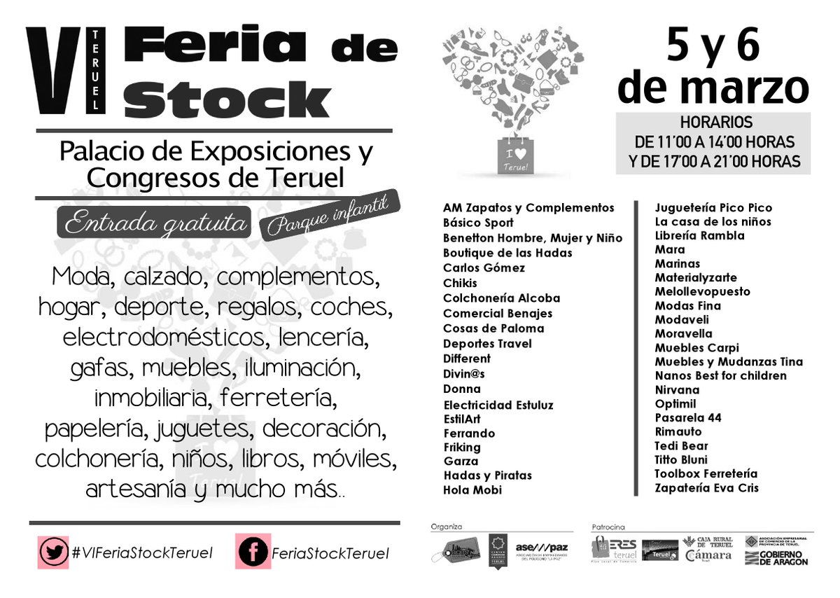 Este fin de semana en #Teruel, Feria de stock. <a href="/ACESTeruel/">ACESTeruel</a> , <a href="/Asempaz/">Asempaz</a> , <a href="/CCATeruel/">CCA Teruel</a>.