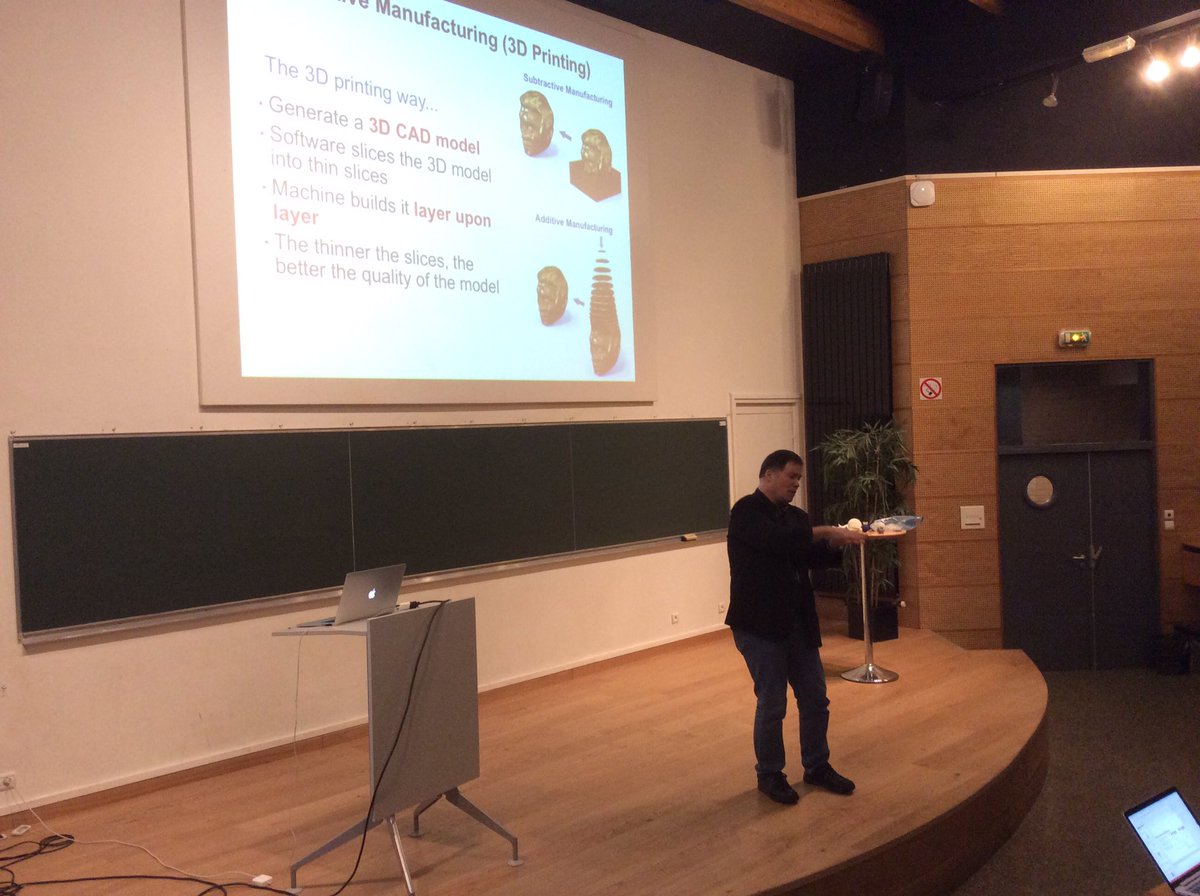 ecl_ace's tweet photo. First conference, Mr Olaf Diegel #2016ACE "3D printing Is a complement of technology https://t.co/vi2XDwf81j