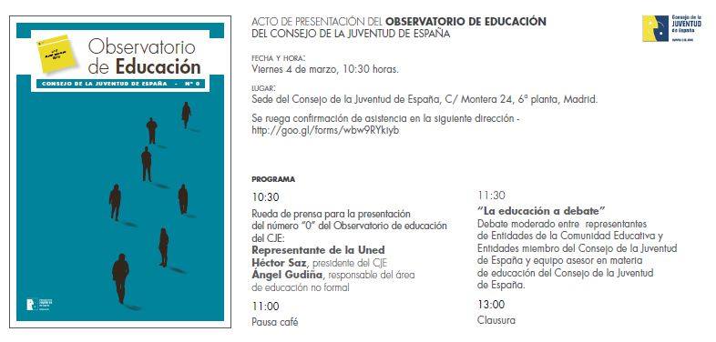 Tenemos nuevo Observatorio de Educación recién hecho, tan calentito que nos queman las manos <a href="/aiesecspain/">AIESEC en España</a>