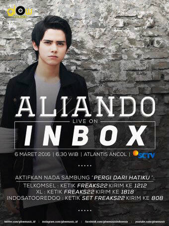 AliandoSquad's tweet photo. Hai ALICIOUS💕 Jangan lupa Aliando Live On Inbox, Minggu  6 Maret 2016 ,Pukul 6.30 👌😍 https://t.co/hliR9QC4pa