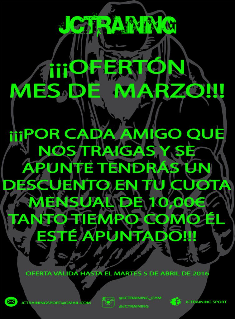 JctrainingGym's tweet photo. Oferton!!!!!! #jctraining #oferton #madrid #calistenia https://t.co/RkkXv1Hlp3