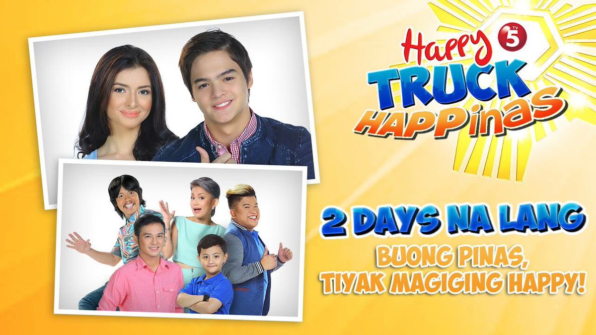 HAPPinasTV5's tweet image. Kwela at saya ang hatid nina Tuesday, Empoy, Alwyn, Kim, Alonzo &amp;amp; #MarShy dito sa Happy Truck HAPPinas, Linggo 11AM!