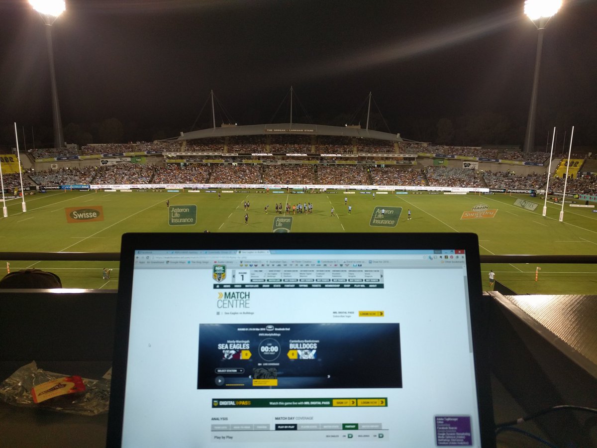 Yabbaguru's tweet photo. Dual-screening #BRUvWAR ##NRLManlyBulldogs @KeiranDeck https://t.co/U5JQ3iLmLp