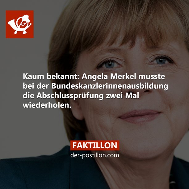 Mehr Fakten auf > faktillon.tumblr.com
Ehrliche Nachrichten auf der-postillon.com