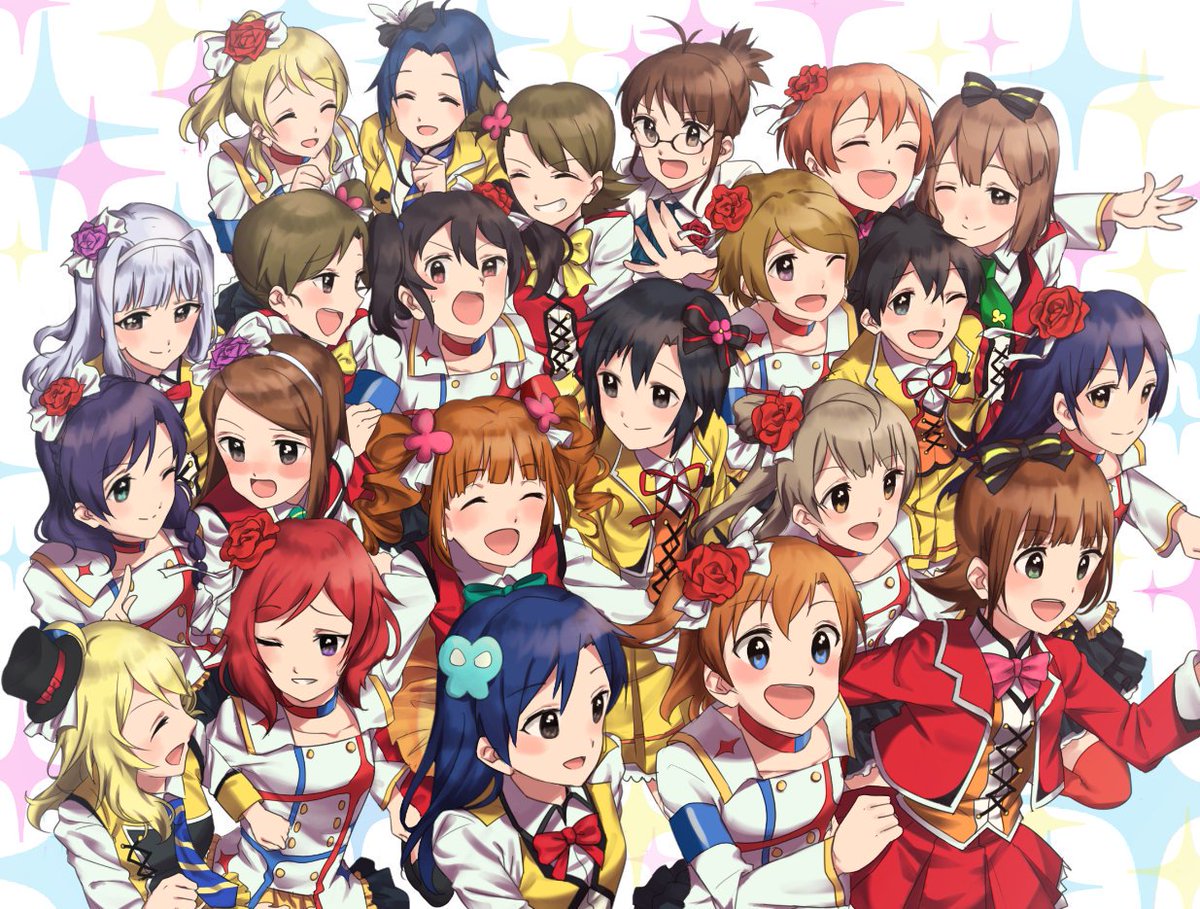 アサバ ラブライブ アイドルマスター集合絵描きました T Co Yvv33rywid