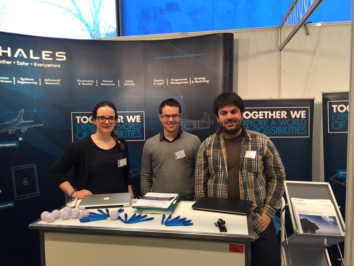 MathyMerc's tweet photo. #Thales Belgium participe à la #jobfair 2016 de l'#ULB #recrutement #stages #emploi https://t.co/qbUaD1N85J