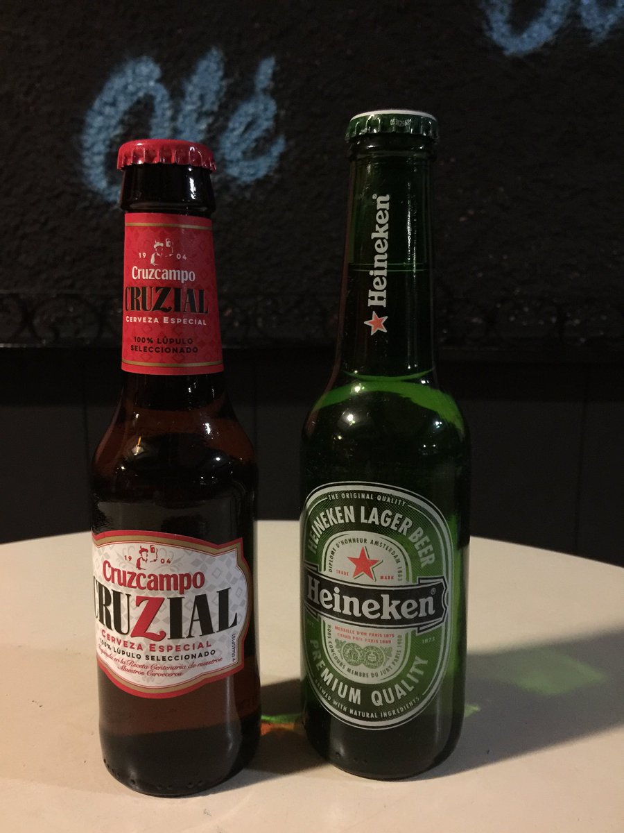 oleBejar's tweet photo. Por final de promo de heineken tenemos que subir el botellín a 1,5€, en compensación os traemos cruzcampo cruzial 1€ https://t.co/OPIOokVf3k