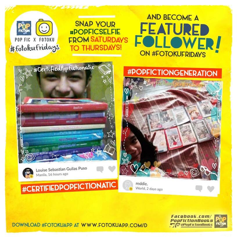 PopFictionBooks's tweet photo. TGIF!!! Let's kickstart the weekend with this week's #FeaturedFollowers! Congrats #CertifiedPopFictionatics!πβπ»οΈππ https://t.co/ufDahJVQPf