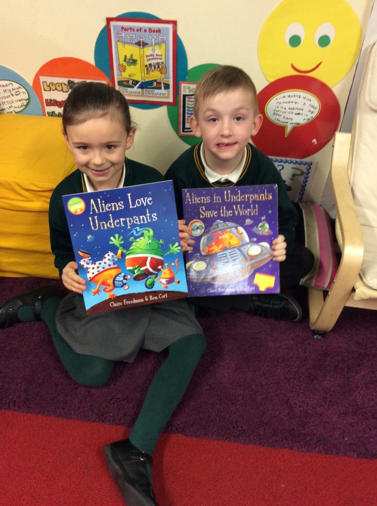 JMrsbd's tweet photo. @clairefreedman Enjoying reading the Alien stories and designing our own underpants as part of our WBD celebrations! https://t.co/eAVeuxHsOc