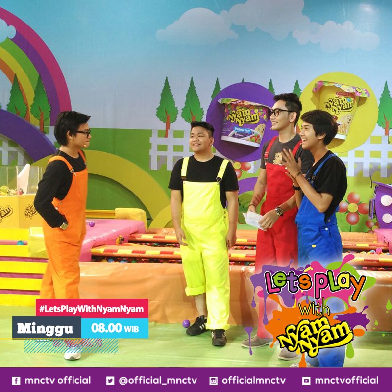 Letsplay_MNCTV's tweet photo. .@CJRisCJR siap bermain seru di #LetsPlayWithNyamNyam lagi loh! Yuk ikuti keseruannya Minggu pk 8.00! https://t.co/75kYcYQFyA