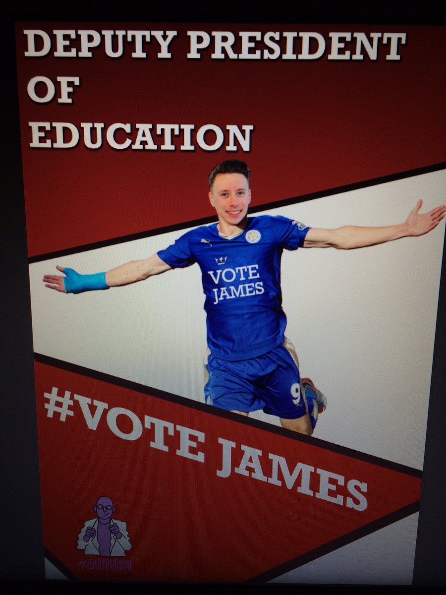 TextRejected's tweet photo. #voteJames DMU elections open next week and I am having a party ! #dmu #dsu #elections #studentsunion https://t.co/h6Gp7yMoWy