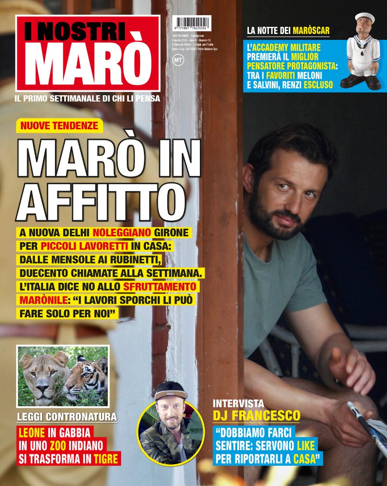 inostrimaro's tweet photo. Notizie, interviste e tutte le candidature per gli ambiti Maròscar. In edicola il nuovo n° de #inostrimarò! #roar https://t.co/dmhxtkWlIO