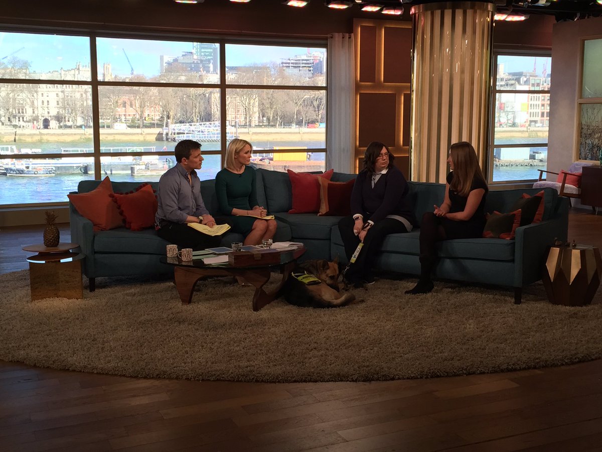 thismorning's tweet photo. Jemma Brown's guide dogs have been the victims of repeated attacks by other dogs #guidedogattacks https://t.co/jklXYifKDW