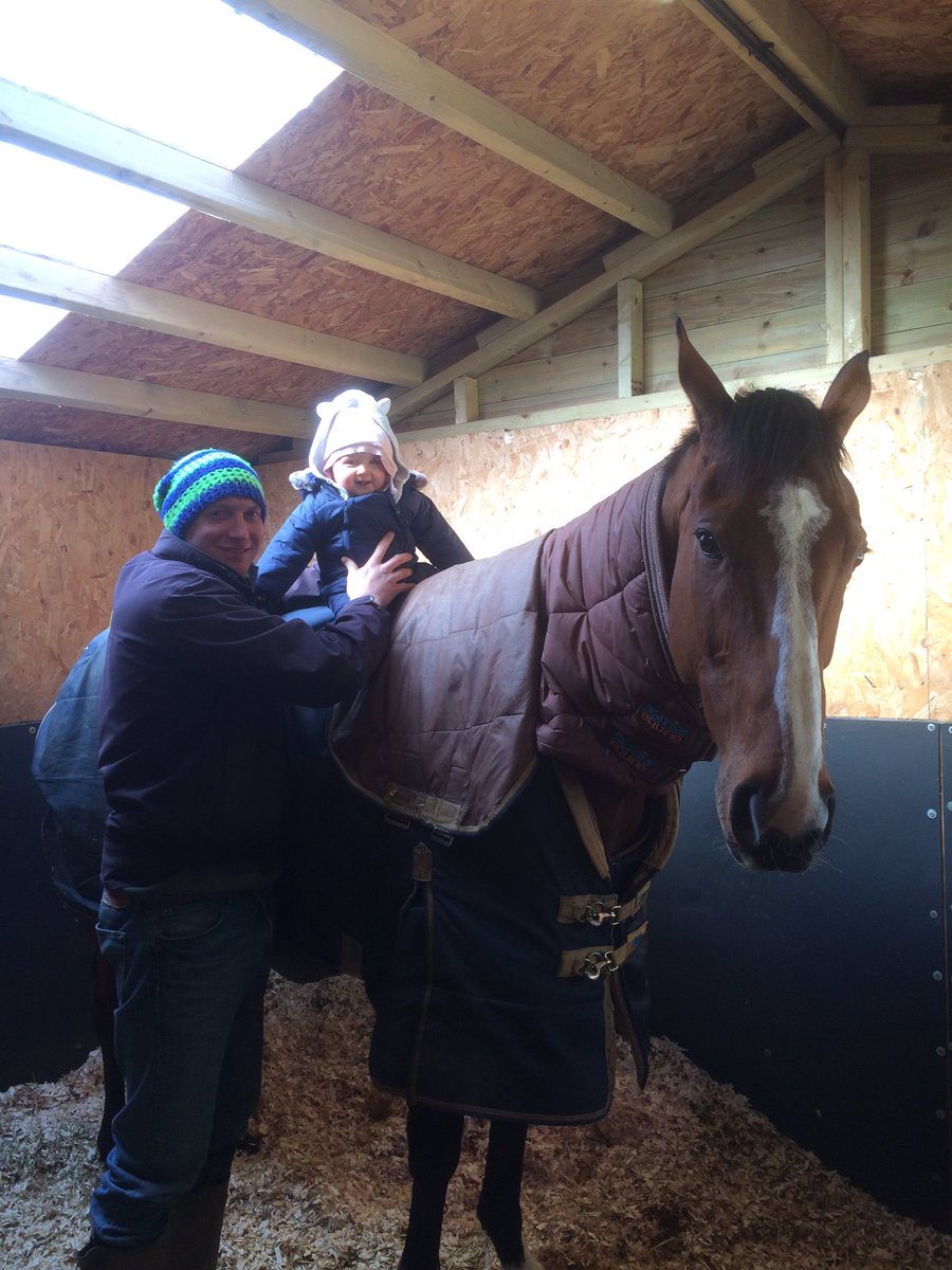 New stable jockey getting to grips with her ride on <a href="/barters_hill/">Barters Hill</a> 2 weeks today, as always he is happy to oblige!