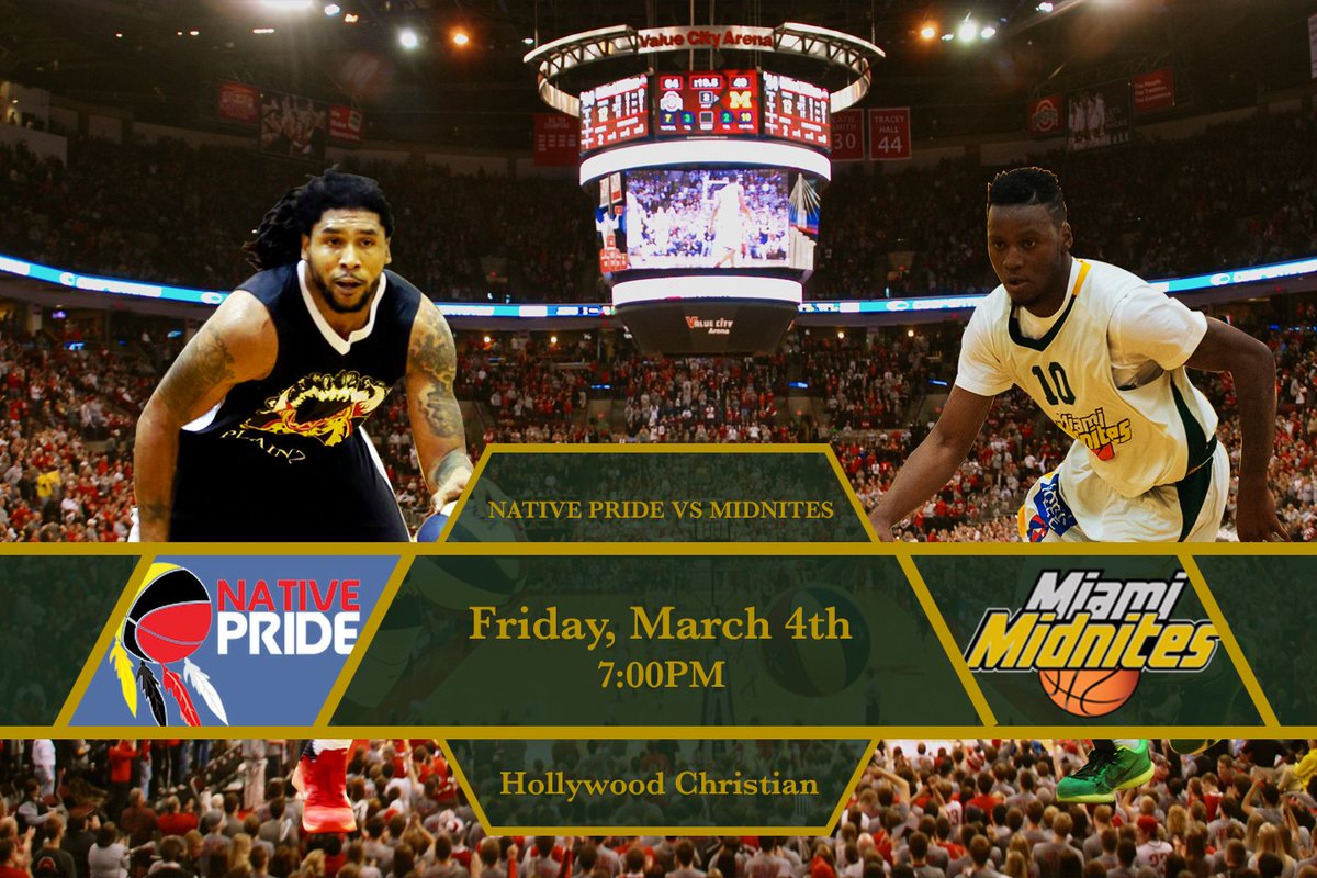 MiamiMidnites's tweet photo. IT'S GAME DAY! The #Midnites vs. @NativePrideABA at Hollywood Christian School at 7PM. TIX » https://t.co/p8HrJiulUb https://t.co/1oENDAHuvg