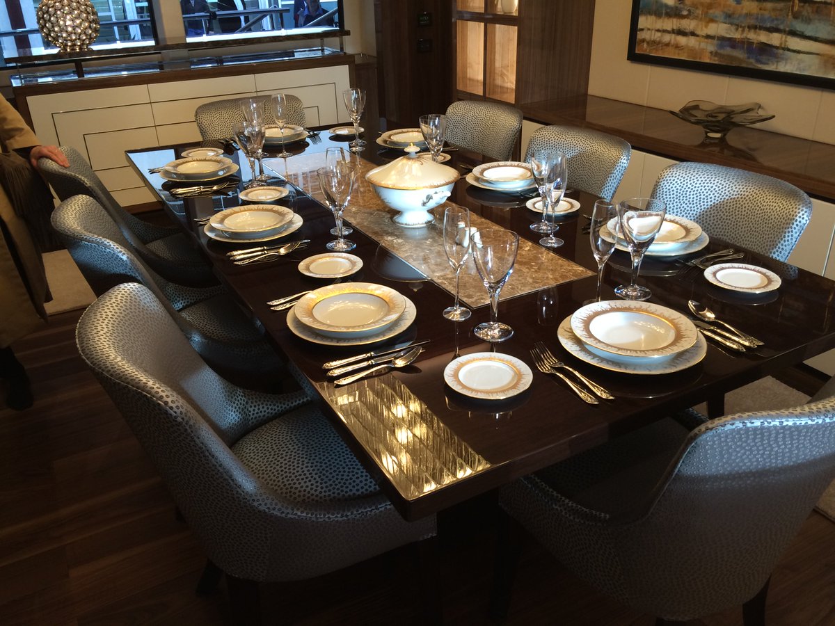 BRMarineUK's tweet photo. Some of our beautiful Antibes chairs looking pretty on the @Sunseeker_Intl 131 Yacht.. <3 @ZimmerandRohde fabric https://t.co/7PJJTNLUXF
