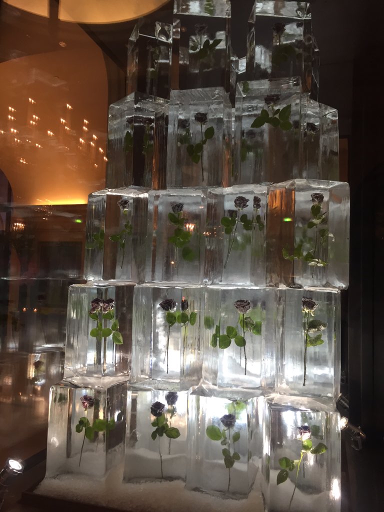 NeilSn0wball's tweet image. Love Paris. Roses in ice at George V @hewlett26