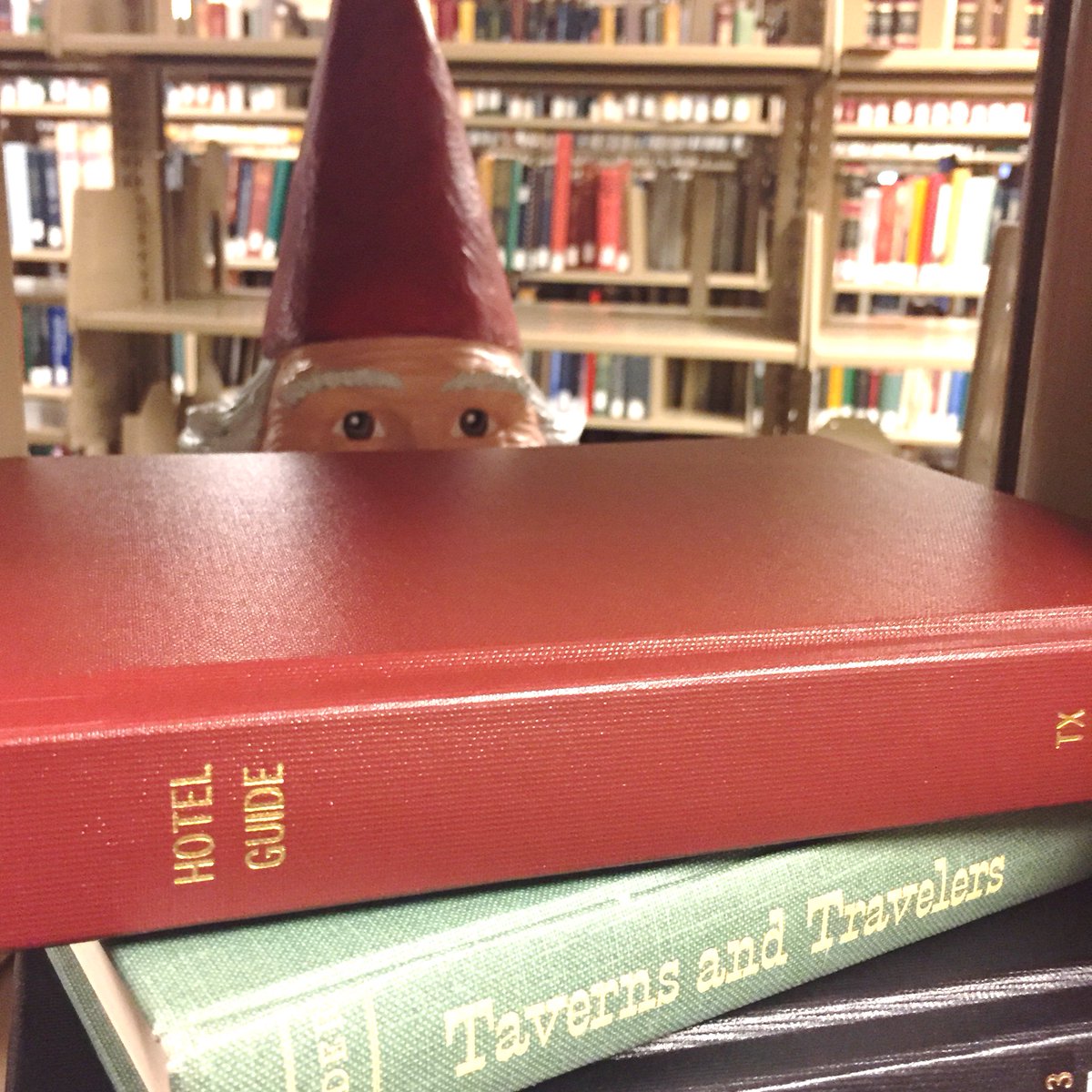 RoamingGnomee's tweet photo. At #PerkinsLibrary, attempting to keep my mind as sharp as my hat. #Duke #Studying #GnomesReadBooks https://t.co/PGXMjafrs6