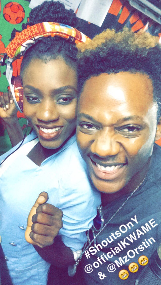 y1025fm's tweet photo. 📻 @officialKWAME ❌ @MzOrstin NP▶️ Famous - @kanyewest #YFMGhana #ShoutsOnY #LiveInside 🇬🇭 https://t.co/UfzeLqwzZk
