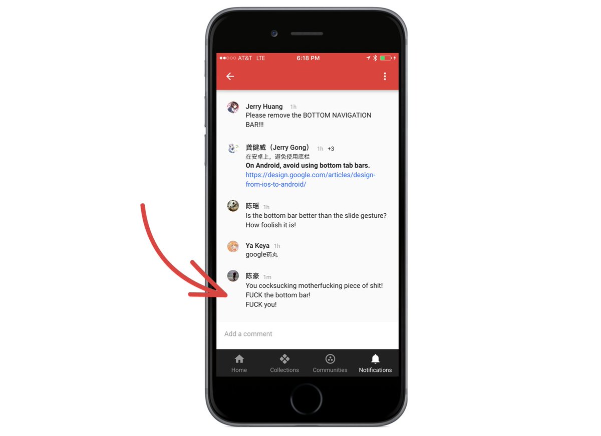LukeW's tweet photo. apparently some people have really strong feelings about mobile navigation: https://t.co/zAJ4LyzTqd https://t.co/BXyAHXS5DO