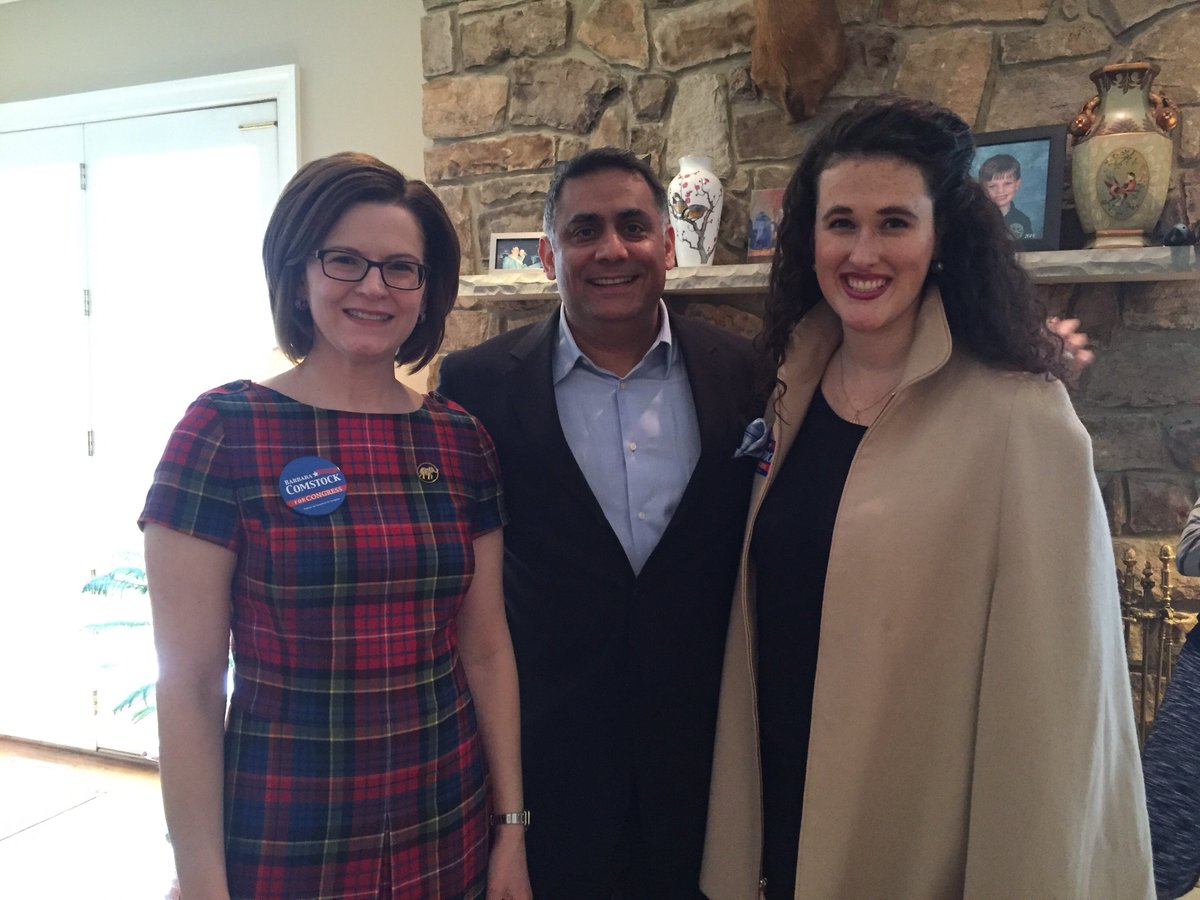 PuneetForSC's tweet photo. Substantive Coffee &amp; Conversation hosted by Jen Rossman for Congresswoman Barbara Comstock, great turnout! https://t.co/dtGlIymixq