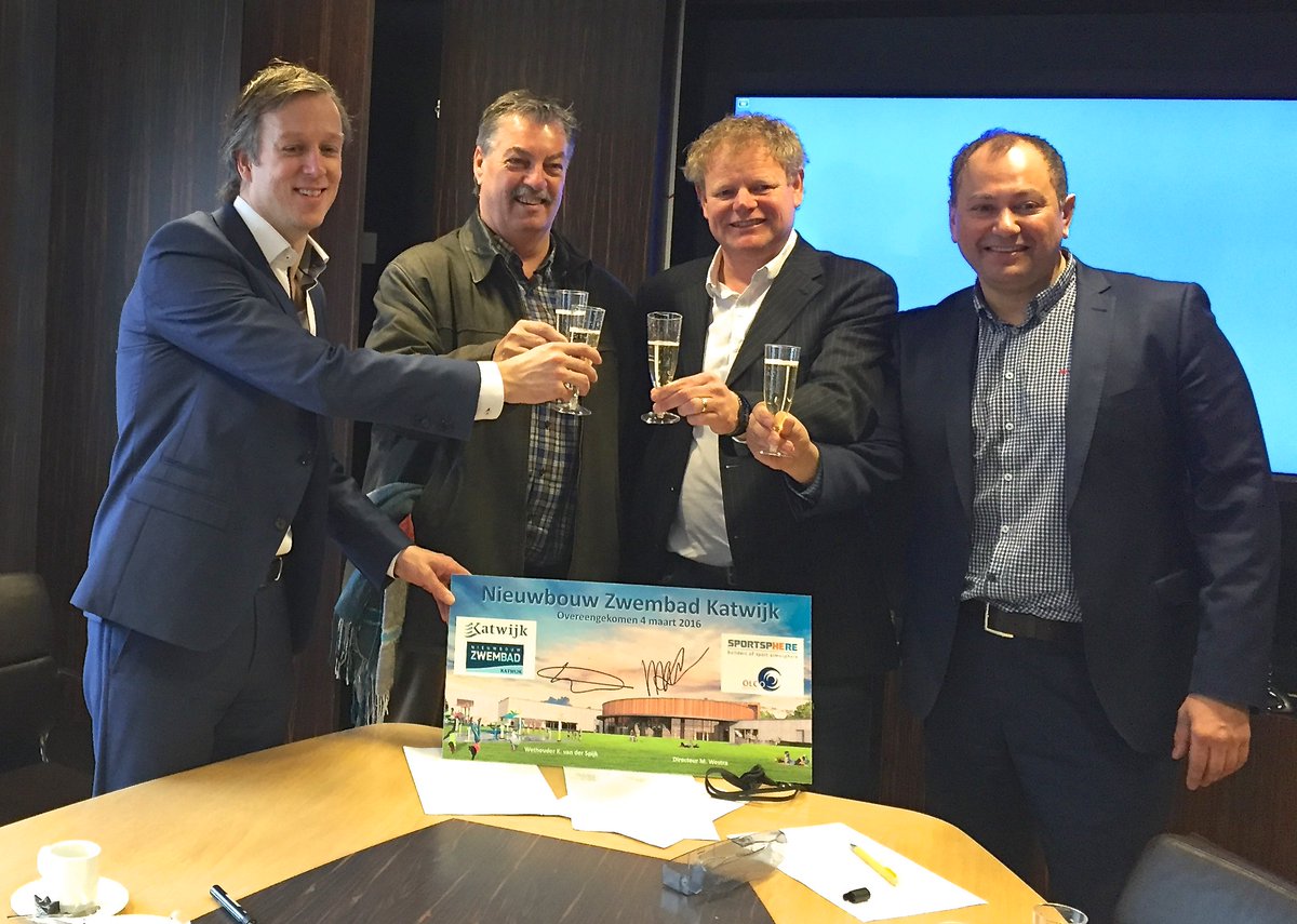sam_onder's tweet photo. DBM-contract Nieuwbouw Zwembad Katwijk is een feit. Olco-Sportshere gaat het complex realiseren @gemkatwijk https://t.co/j4XKnryRPV