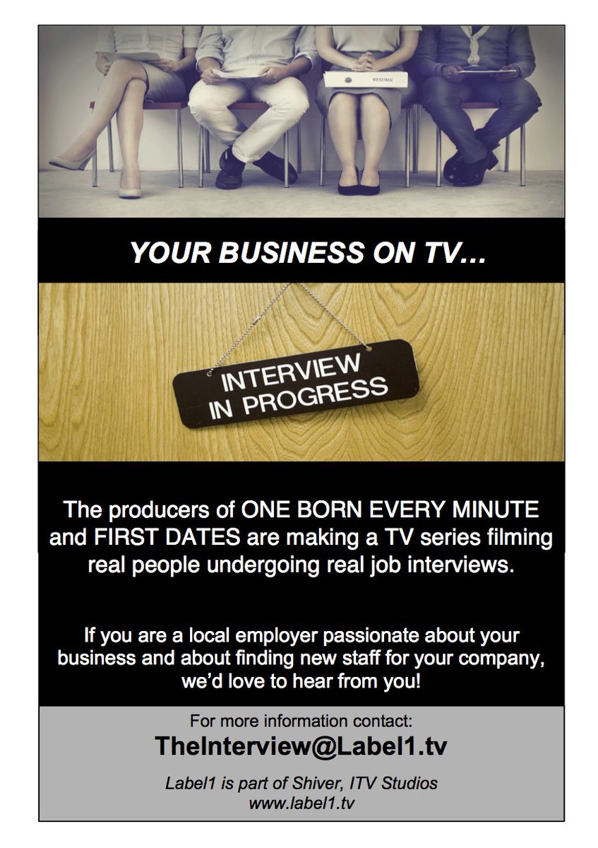 @MottramHall Passionate about your business? Looking for new staff? Brand new #TV doc series wants to hear from you!