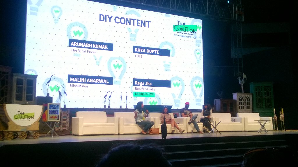 TanviNalin's tweet photo. #TheCoaltion day 1 was super fun with @RegaJha @TheQtiyapaGuy , @maliniagarwal and @TheGirlFromFUSS ! #DIYContent https://t.co/1HhEUzV3R4